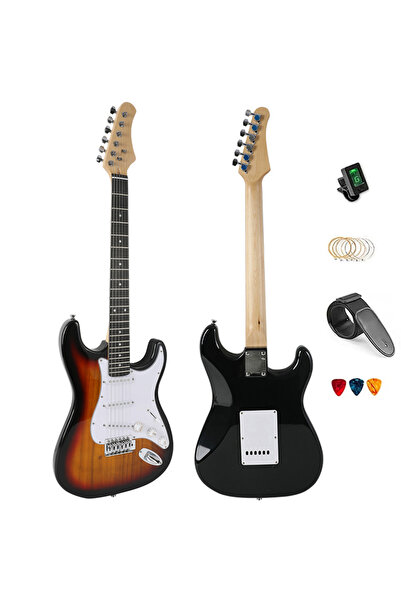 sharpdo 39 Inch Electric Guitar SSS Pickup, Deep C Neck, Engineered Wood Fing...