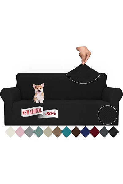 Dotail Husă elastică pentru canapea cu 3 locuri, 234 x 108 x 108 cm, Jacquard...