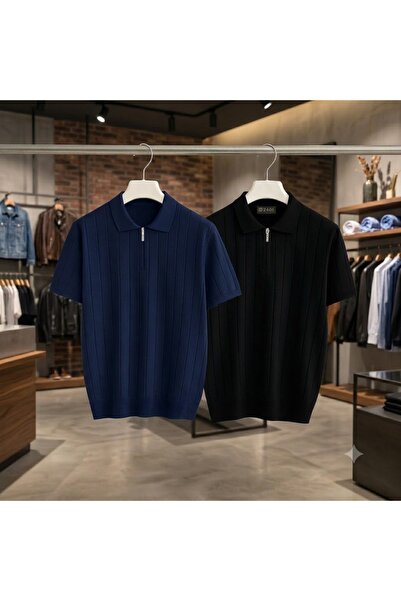 zs zaos fashion 2-Pack Advantageous Set Men's Basic Knitwear T-Shirt 100% Cot...