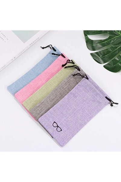 Choice1 mixed5pcs 1/5/10/20Pcs Portable Linen Fabric Pouch For Sunglasses Bag...