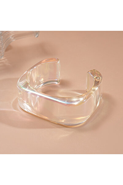 Choice10 Style4 Bohemia Transparent Colorful Acrylic Opening Bangle for Women...
