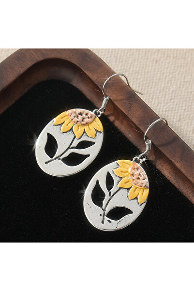 Choice MULTI A021 Fashion Creative Sunflower Pattern Hollowed Pendant Earring...