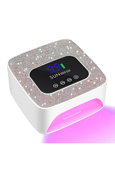 Choice7 AU White DianaBeauty 180W Rechargeable UV LED Nail Lamp 57 LEDS Cordl...