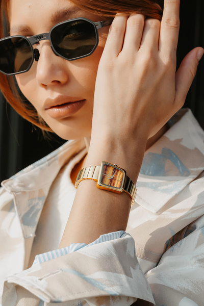 FERRO Yellow Steel Cord Women's Wristwatch Fl40157A-B7 3 Atm Water Resistant ...