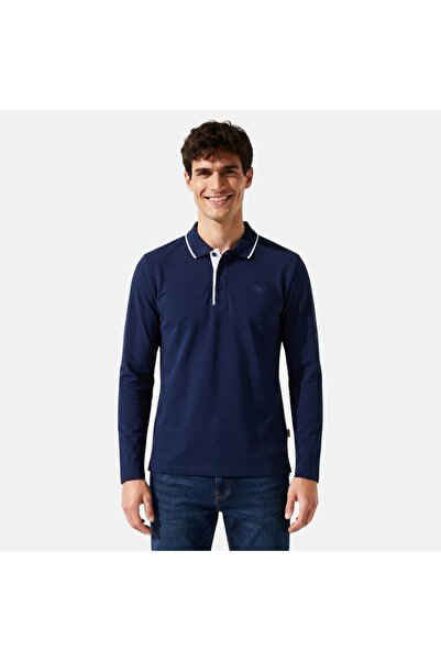 Lee Cooper Tricou polo,maneca lunga, croi slim ,din bumbac