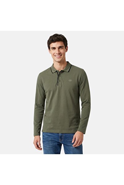 Lee Cooper Tricou polo,maneca lunga, croi slim ,din bumbac