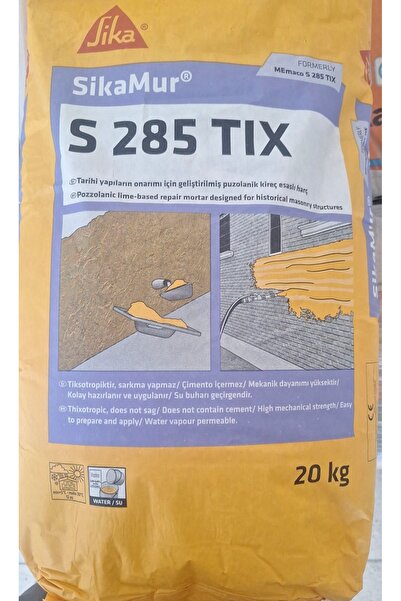 Sika SikaMur S 285 TIX 20 Kg (Tarihi yapı onarım harcı)