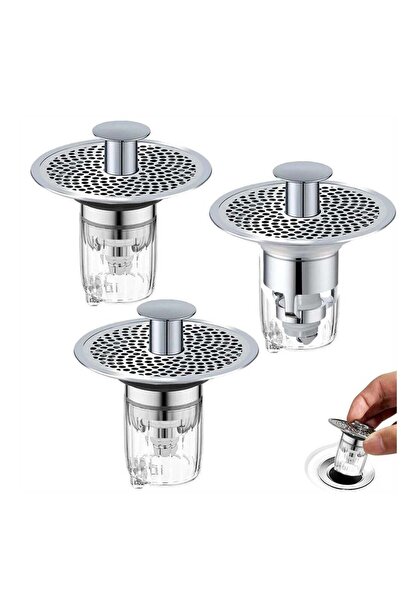 Generica 3PCS Universal Pop Up Sink Stopper 2 in 1 Draining Plug for 1.3 to 1...