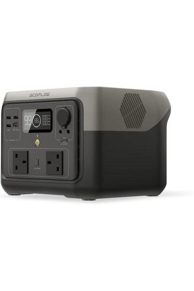 EF ECOFLOW Portable Power Station RIVER 2 MAX, 512Wh LiFeP04 Battery/ 1 Hour ...