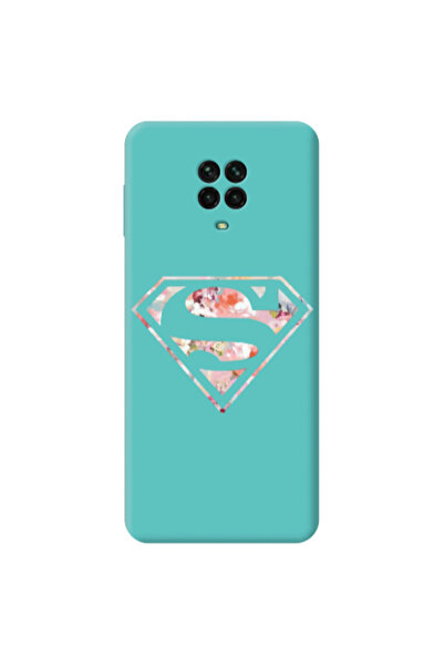 Other Xiaomi Redmi Note 9 Pro Superman logo Turquoise Colored Silicone TPU Θήκη