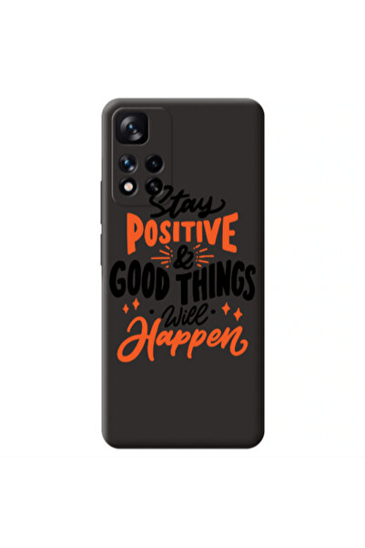 Other Xiaomi Redmi Note 11 Pro 5G Stay Positive Black Colored Silicone TPU Θήκη