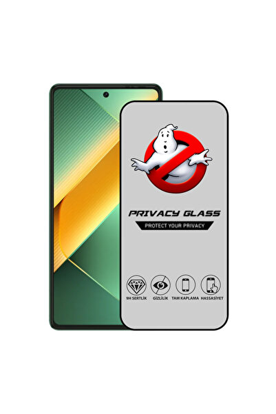 CaseArt Tecno Pova 6 ile Uyumlu Tam Kaplayan Privacy Hayalet Temperli Ekran K...