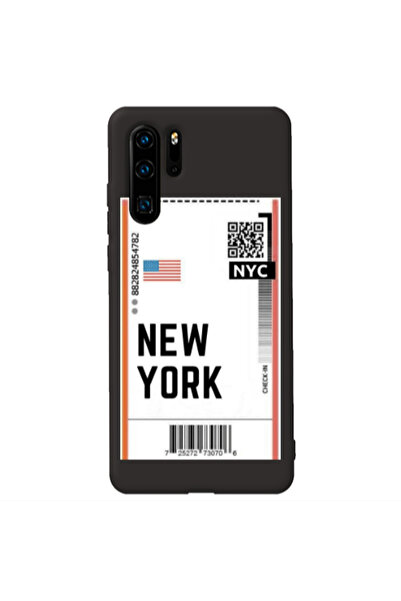 Other Huawei P30 Pro New York NYC Black Colored Silicone TPU Θήκη