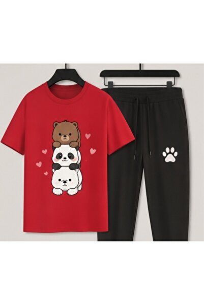 ZEMLİYA Sara Unisex Oversize Shorts Set Short Sleeve T-Shirt Comfortable Fit ...