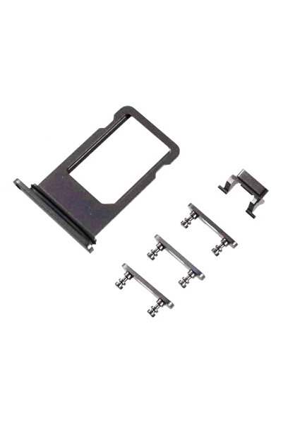 unbranded Υποδοχή κάρτας SIM και Side Button για iPhone 8 Plus, μαύρο