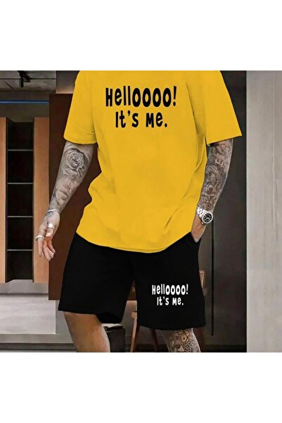 ZEMLİYA Sara Unisex Oversize Shorts Set Short Sleeve T-Shirt Comfortable Fit ...