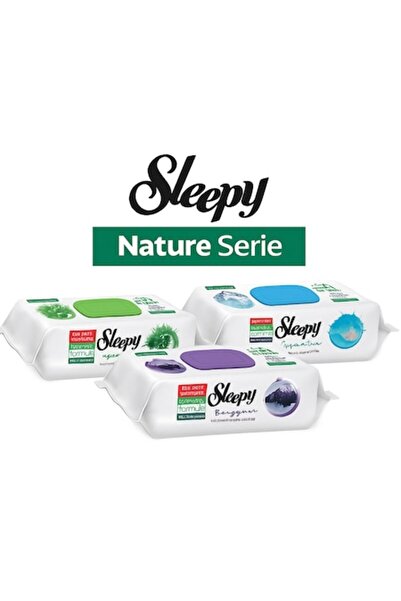 Sleepy Pachet 3 x Șervețele umede antibacteriene Sleepy, Ocean, Pin, Mountain...