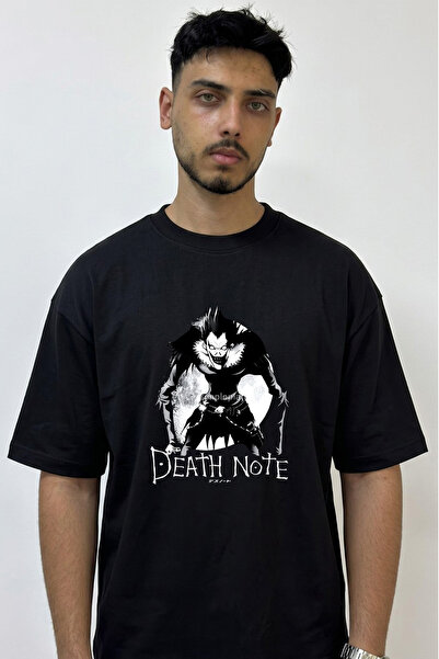 Anetos Ryuk Death Note_3 Design Printed Oversize Black T-Shirt