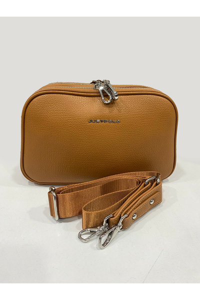 Just Polo Kadın İthal Premium Yumuşak Deri 5 Bölmeli Çapraz Omuz Çantası 25 x...