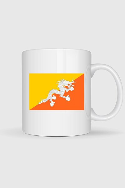 Bahriyeli Collection Bhutan Flag Printed Mug