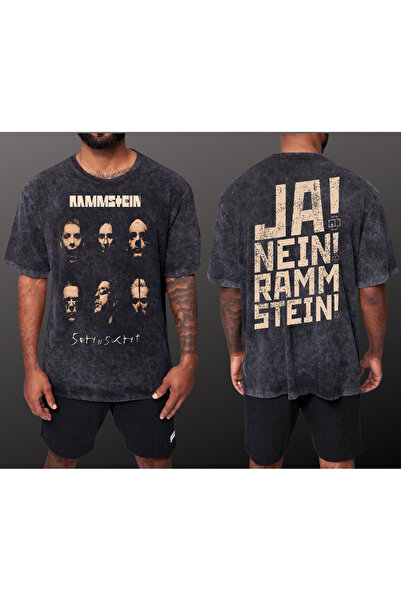AncShop Rammstein Oversize Baskılı Tshirt