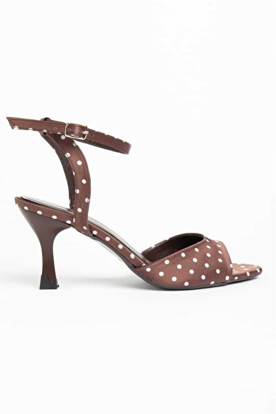CHICELLA Ronda Polka Dot Women's Ankle Strap Heeled Sandals