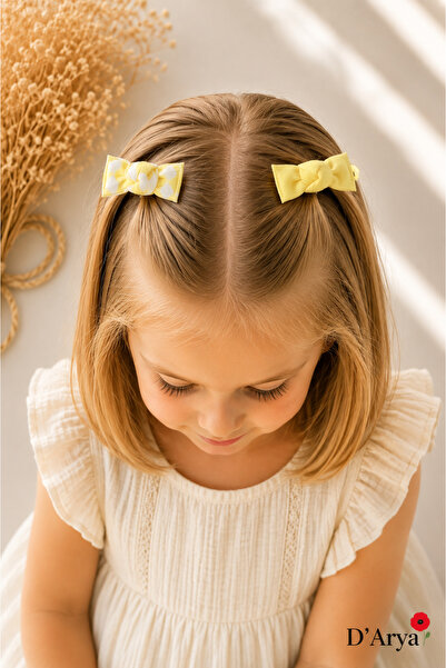 Darya Knotted Bow Snap Hair Clips Set of 2