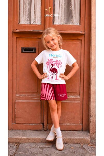 erayalpkids Printed T-Shirt Shorts Set Unisex