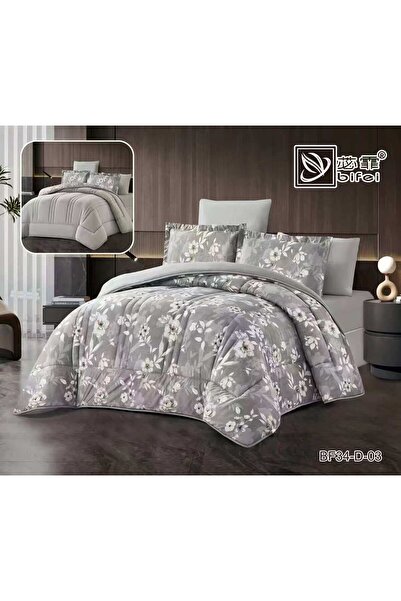 BIET ALMAFROSHAT Makro Fiber Double-Sided Quilt Set, Plain Face, Textured Fac...
