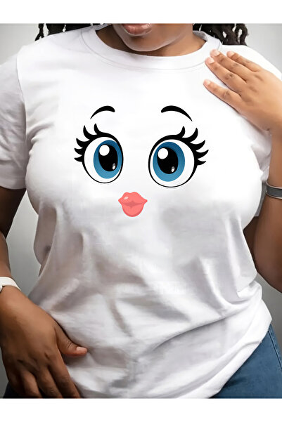 17TAKI 1pc 1pcs Suitable Couples T-Shirt - Round Neck Pure Cotton White Shirt...