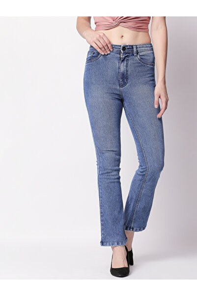 High Star By Styli Mid Rise Bootcut Clean Look Stretchable Jeans