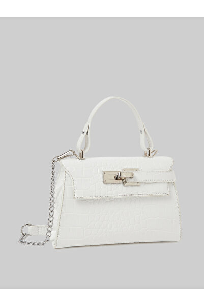 Styli Textured Flap Handbag with Turn-Lock