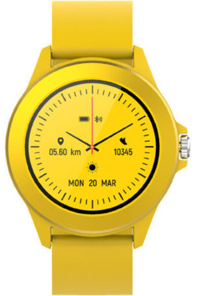 Forever Colorum CW-300 43mm Έξυπνο ρολόι με μετρητή καρδιακών παλμών (Κίτρινο)