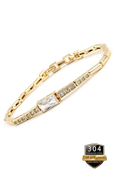 takantakana Vip, Baguette Zircon Inlay, Handcuff Bracelet, in Wooden Box 58