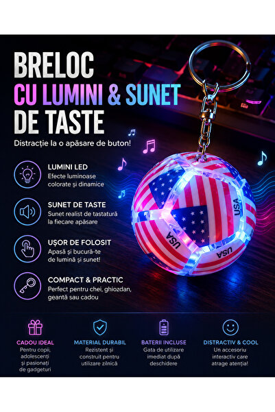 MINGET Breloc Minge Interactiv Cu Lumini Campionatul Mondial