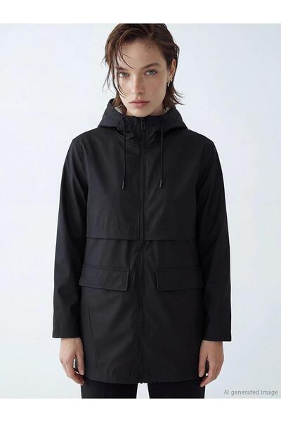 LC Waikiki Hooded Women's Raincoat (S6)