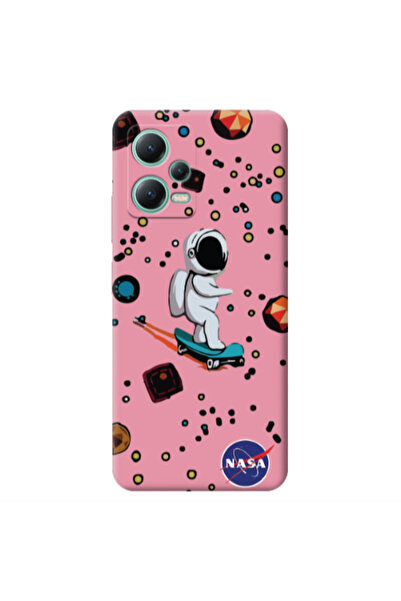 Other Xiaomi Redmi Note 12 Pro 5G Astronaut with skateboard Pink Colored Sili...