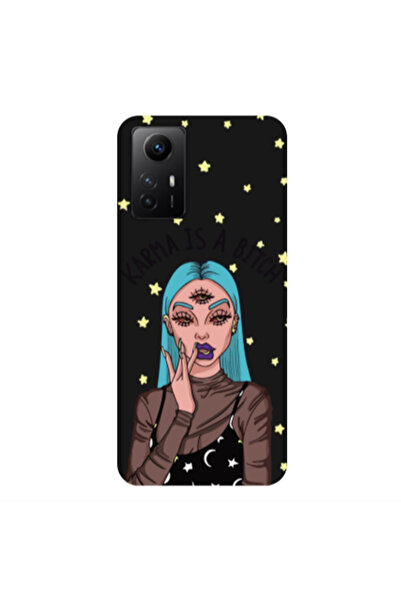 Other Xiaomi Redmi Note 12s Karma is a bitch Black Colored Silicone TPU Θήκη