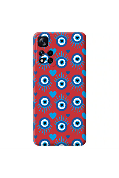 Other Xiaomi Redmi Note 11 Pro 5G Heart Eye Red Colored Silicone TPU Θήκη