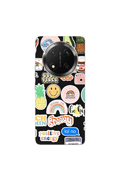 Other Honor Magic 7 Lite Good vibes Black Colored Silicone TPU Θήκη