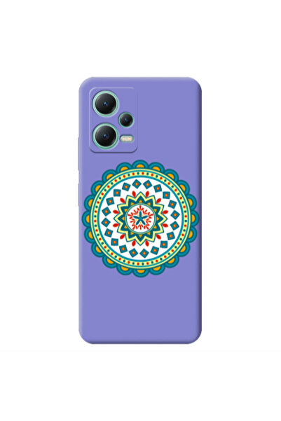 Other Xiaomi Redmi Note 12 Pro 5G Mandala D11 Purple Colored Silicone TPU Θήκη