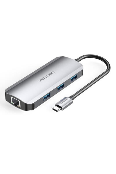 Vention TOHHB Σταθμός σύνδεσης USB-C με HDMI 4K, PD, Ethernet και σύνδεση 2 ο...