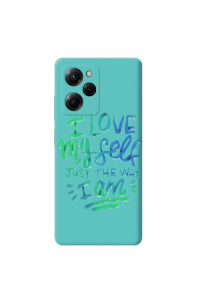 Other Xiaomi Poco X5 Pro I Love My self Turquoise Colored Silicone TPU Θήκη