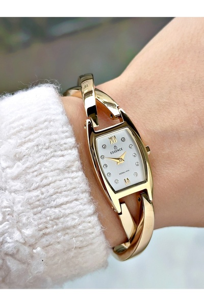 Essence Special Design Steel Cord Gold Color Women Wrist Watch D1239Mr