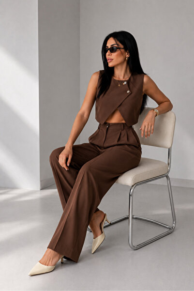 Rabona Fashion Κομψό Σετ Δύο Τεμαχίων Coco Mocha Brown