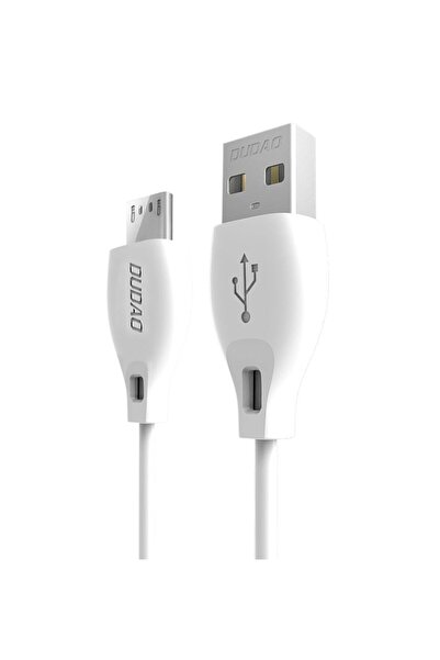 DUDAO Cablu USB la Micro-USB pentru încărcare și date 2.4A 2m Alb