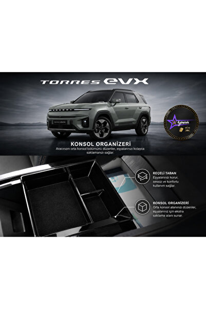 aysanova KGM TORRES EVX (SSANGYONG) ORTA KONSOL DÜZENLEYİCİ/ORGANİZER/RAF