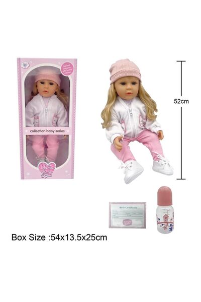 Blue Toys Κούκλα μωρό Yala με ρούχα, σκουφάκι, σαλοπέτα και αξεσουάρ 52 εκ. (...