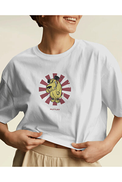 buzagi tasarım ürünleri Muttley Unisex White Regular T-Shirt