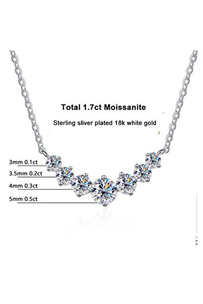 Choice Moissanite 1.7ct Moissanite Necklace For Woman Wedding Fine Jewely Wit...